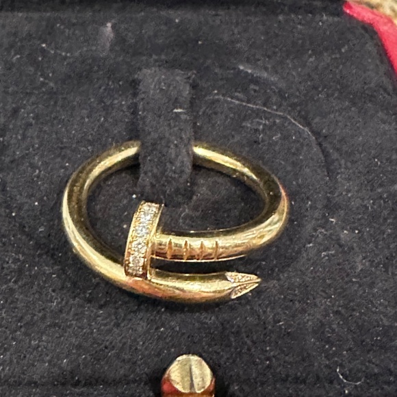 Cartier yellow gold Juste Un Clou ring with diamonds - Picture 12 of 16